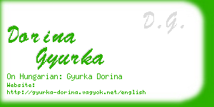 dorina gyurka business card